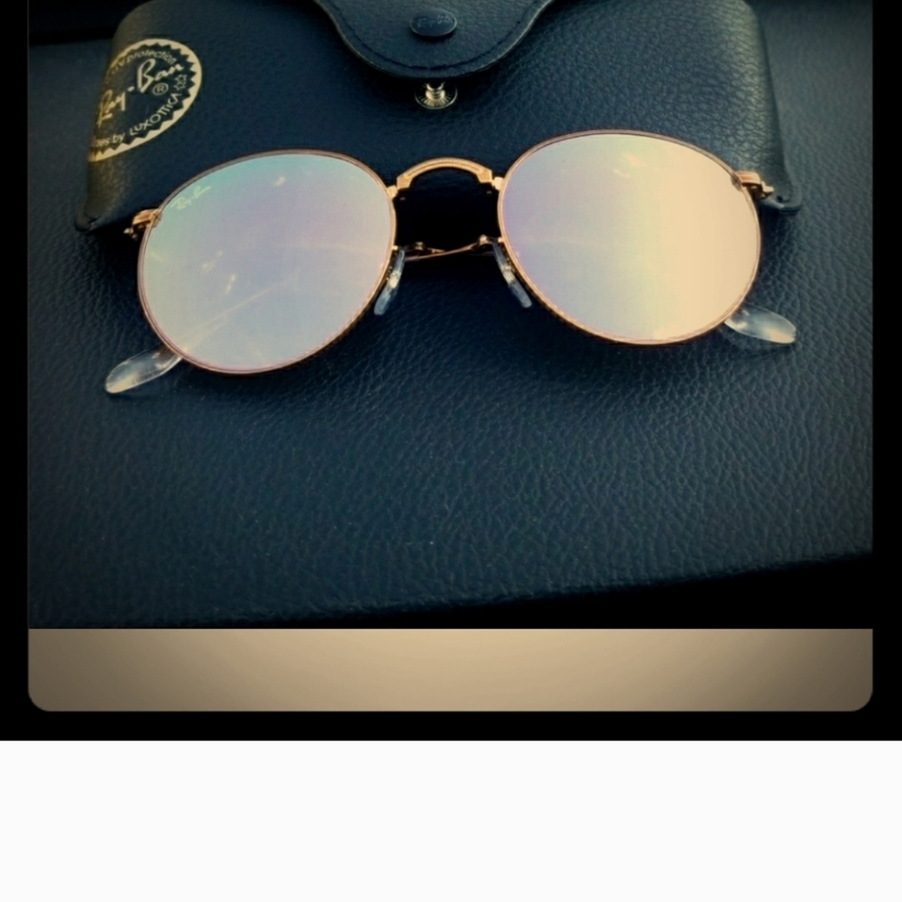 Ray-Ban Round Metal Sunglasses - Gold - Picture 3 of 4